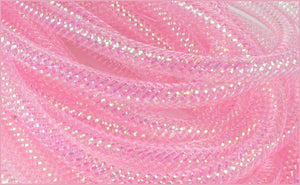 8mmx30yd Deco Flex Tubing, Pink w/Iridescent Metallic  WL