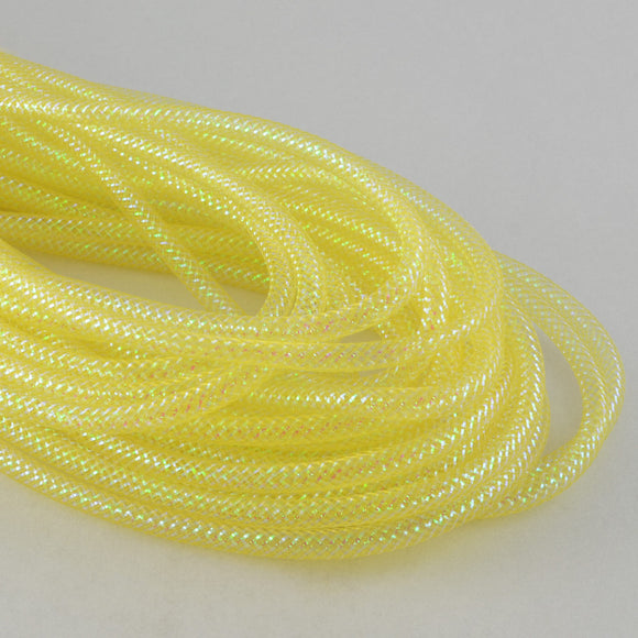 8mmx30yd Deco Flex Tubing, Yellow w/Iridescent Metallic  WL