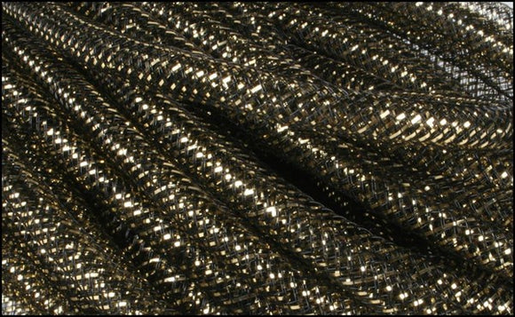8mmx30yd Deco Flex Tubing, Black w/18k Gold Metallic  WL
