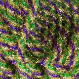 8mmx20yd Tinsel Flex Tubing, Mardi Gras (Emerald Green/Purple/Gold)  WL