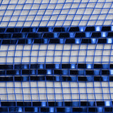 10"x10yd Border Stripe Metallic Mesh, Royal Blue W/Royal Blue Foil  SU35