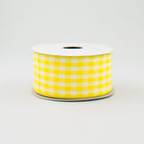 1.5"x10yd Gingham Check, Golden Yellow/White  MA21