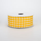 1.5"x10yd Primitive Gingham Check, Mustard/Ivory  FF37