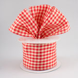 2.5"x10yd Primitive Gingham Check, Red/Beige  B84