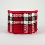 2.5"x10yd Woven Plaid, Red/Black/White  O2