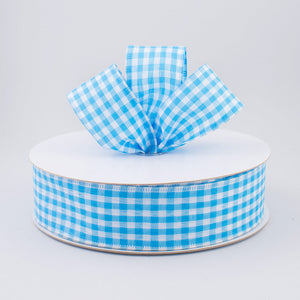 1.5"x50yd Gingham Check, Blue/White  WL50