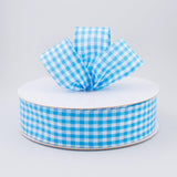1.5"x50yd Gingham Check, Blue/White  WL50