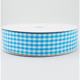 1.5"x50yd Gingham Check, Blue/White  WL50