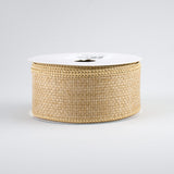 1.5"X10yd Cross Royal Burlap, Beige - KRINGLE DESIGNS