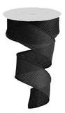 1.5"X10yd Cross Royal Burlap, Black - KRINGLE DESIGNS