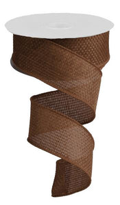 1.5"X10yd Cross Royal Burlap, Brown - KRINGLE DESIGNS