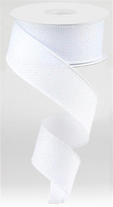 1.5"x10yd Cross Royal Burlap, White  AP22