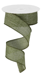 1.5"x10yd Cross Royal Burlap, Fern Green  B85