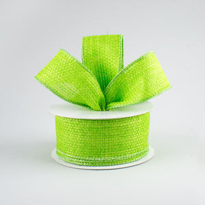 1.5"X10yd Cross Royal Burlap, Lime - KRINGLE DESIGNS