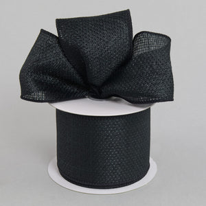 2.5"x10yd Cross Royal Burlap, Black  B29 - KRINGLE DESIGNS