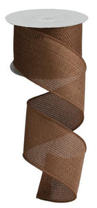 2.5"X10yd Cross Royal Burlap, Brown - KRINGLE DESIGNS