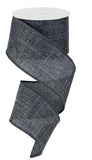 2.5"X10yd Cross Royal Burlap, Grey - KRINGLE DESIGNS