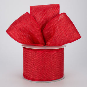 2.5"x10yd Cross Royal Burlap, Red  MY14 - KRINGLE DESIGNS