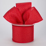 2.5"x10yd Cross Royal Burlap, Red  MY14 - KRINGLE DESIGNS