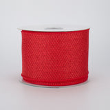 2.5"x10yd Cross Royal Burlap, Red  MY14 - KRINGLE DESIGNS