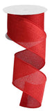 2.5"X10yd Cross Royal Burlap, Red - KRINGLE DESIGNS