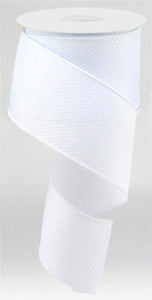 2.5"x10yd Cross Royal Burlap, White  B26