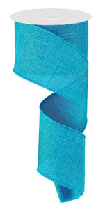 2.5"x10yd Royal Burlap, Turquoise  FF78 - KRINGLE DESIGNS