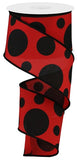 2.5"x10yd Giant Three Size Dots, Red/Black  MA90 OB4