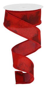 1.5"x10yd Watercolor Blend On Fabric, Burgundy/Cranberry/Red  OB8D