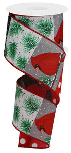 2.5"X10yd Cardinal/Polka Dot/Pine, White/Red/Green/Black  J2