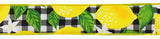 1.5"x10yd Lemon w/Check, White/Yellow/Black/Green  B48