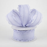 1.5"x10yd Royal Burlap Scalloped Edge, Light Lavender  FF75