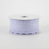 1.5"x10yd Royal Burlap Scalloped Edge, Light Lavender  FF75