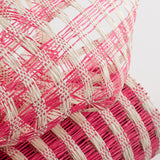 10"x10yd Poly Burlap Check Mesh, Cream/Fuchsia  SU36