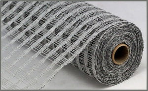 10"x10yd Poly Burlap Check Mesh, Grey  SU36
