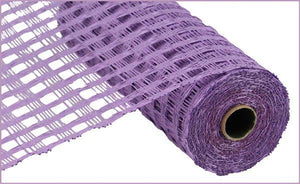 10"X10yd Poly Burlap Check Mesh, Lavender - KRINGLE DESIGNS