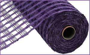10"X10yd Poly Burlap Check Mesh, Purple - KRINGLE DESIGNS