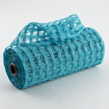 10"x10yd Poly Burlap Check Mesh, Turquoise  SU36