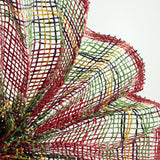 10"x10yd Plaid Poly Burlap Mesh, Red/Lime/Black/Yellow/White  SU36