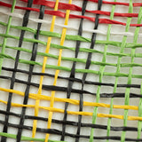 10"x10yd Plaid Poly Burlap Mesh, Red/Lime/Black/Yellow/White  SU36