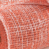 10"x10yd Two Tone Poly Burlap Mesh, Orange/White  SU36