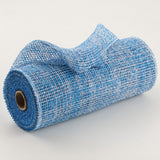 10"x10yd Two Tone Poly Burlap Mesh, Blue/White  SU36
