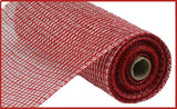 10"x10yd Multi Poly Burlap Mesh, Red/White  SU36