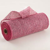 10"x10yd Multi Poly Burlap Mesh, Fuchsia/White  SU36