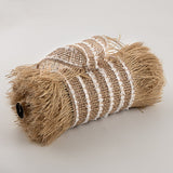 10"x10yd Poly Burlap/Jute/Snowdrift Mesh, Natural w/White Snowdrift  SU36