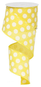 2.5"x10yd Medium Multi Dots, Yellow/White  FB5