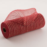 10.25"x10yd Poly/Jute Mesh, Red/Natural  SU35B