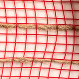 10.25"x10yd Poly/Jute Mesh, Red/Natural  SU35B