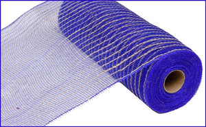 10"x10yd Poly Jute Mesh, Royal Blue/Natural  SU35B