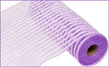 10.5"X10YD Cotton Drift/PP Mesh, Lavender/White - KRINGLE DESIGNS